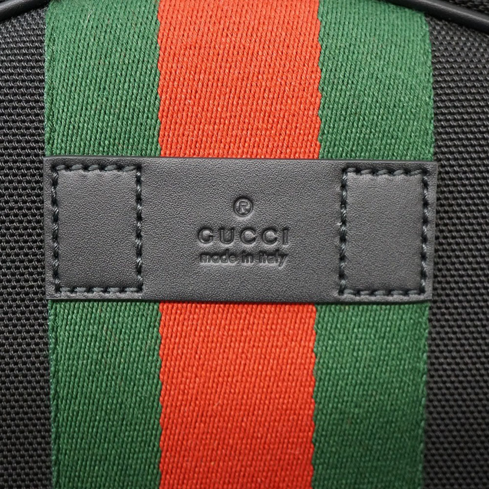 Gucci Leather Sherry Backpack Rucksack Black Daypack - Picture 8 of 11